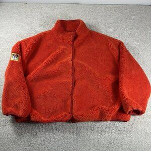 Disney Minnie Mouse Deep Pile Sherpa Button Down Jacket Red Women’s Size 2X